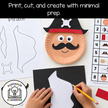 Load image into Gallery viewer, Pirate Paper Plate Craft with Visual Instructions