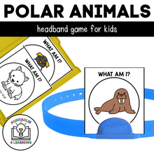 Load image into Gallery viewer, Who Am I? Headbands Game - Polar Animals Edition