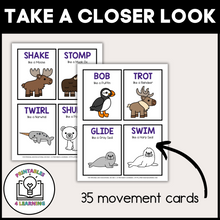 Load image into Gallery viewer, Polar Animal Movement Cards for Brain Break Activities