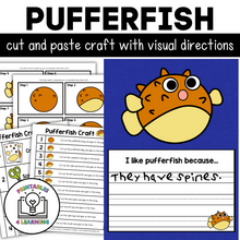 Load image into Gallery viewer, Pufferfish Cut and Paste Craft with Visual Directions