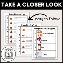 Load image into Gallery viewer, Halloween Pumpkin with Witch Hat Cut and Paste Craft with Visual Directions