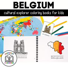 Load image into Gallery viewer, Belgium Color and Trace Book for Kids