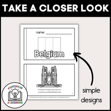 Load image into Gallery viewer, Belgium Color and Trace Book for Kids