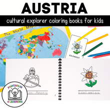 Load image into Gallery viewer, Austria Color and Trace Book for Kids