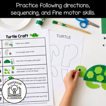 Load image into Gallery viewer, Sea Turtle Paper Plate Craft with Visual Instructions