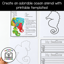 Load image into Gallery viewer, Seahorse Paper Plate Craft with Templates