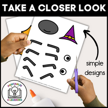 Load image into Gallery viewer, Halloween Spider Web Cut and Paste Craft with Visual Directions
