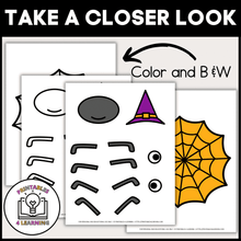 Load image into Gallery viewer, Halloween Spider Web Cut and Paste Craft with Visual Directions
