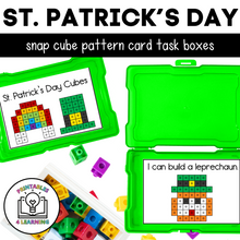 Load image into Gallery viewer, St. Patrick's Day Snap Cube Task Box