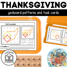 Load image into Gallery viewer, Thanksgiving Geoboards | Task Cards and Full Mat Geoboard Activities
