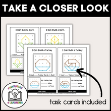 Load image into Gallery viewer, Thanksgiving Geoboards | Task Cards and Full Mat Geoboard Activities