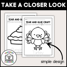 Load image into Gallery viewer, Thanksgiving Torn Art Crafts | Preschool and Kindergarten Fine Motor Activity
