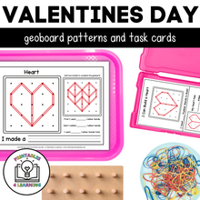 Load image into Gallery viewer, Valentine's Day Geoboards | Task Cards and Full Mat Geoboard Activities