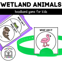 Load image into Gallery viewer, Who Am I? Headbands Game - Wetland Animals Edition