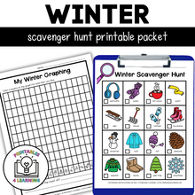 Load image into Gallery viewer, Winter Scavenger Hunt Packet