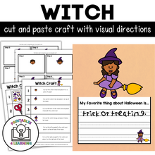 Load image into Gallery viewer, Halloween Witch Cut and Paste Craft with Visual Directions