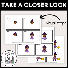 Load image into Gallery viewer, Halloween Witch Cut and Paste Craft with Visual Directions