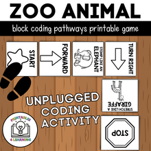 Load image into Gallery viewer, Unplugged Coding Animal Block Code Pathways