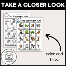 Load image into Gallery viewer, Zoo Scavenger Hunt Packet