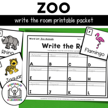 Load image into Gallery viewer, Zoo Animal Write the Room from A to Z