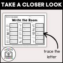 Load image into Gallery viewer, Zoo Animal Write the Room from A to Z