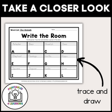 Load image into Gallery viewer, Zoo Animal Write the Room from A to Z