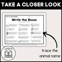 Load image into Gallery viewer, Zoo Animal Write the Room from A to Z