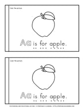 Load image into Gallery viewer, Letter A Emergent Reader Coloring Book