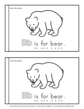 Load image into Gallery viewer, Letter B Emergent Reader Coloring Book