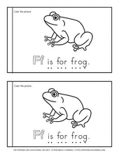 Load image into Gallery viewer, Letter F Emergent Reader Coloring Book
