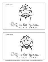Load image into Gallery viewer, Letter Q Emergent Reader Coloring Book