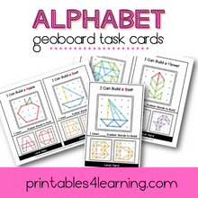 Load image into Gallery viewer, Fine Motor Task Cards: ABC Geoboard Pack - Printables 4 Learning