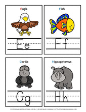Load image into Gallery viewer, Animal ABC Chart with Flash Cards