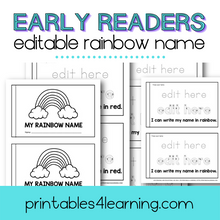Load image into Gallery viewer, Editable Rainbow Name Early Reader Book - Printables 4 Learning