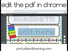 Load and play video in Gallery viewer, Editable Name Activity: Building Block Names