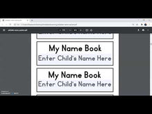 Load and play video in Gallery viewer, Editable Name Early Reader Book