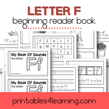 Load image into Gallery viewer, Letter F Emergent Reader Coloring Book