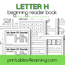 Load image into Gallery viewer, Letter H Emergent Reader Coloring Book