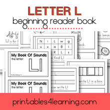 Load image into Gallery viewer, Letter L Emergent Reader Coloring Book