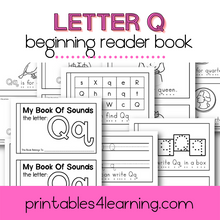 Load image into Gallery viewer, Letter Q Emergent Reader Coloring Book