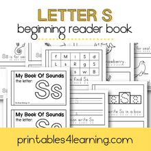 Load image into Gallery viewer, Letter S Emergent Reader Coloring Book