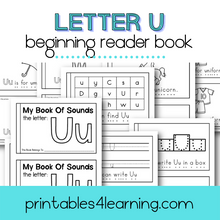 Load image into Gallery viewer, Letter U Emergent Reader Coloring Book