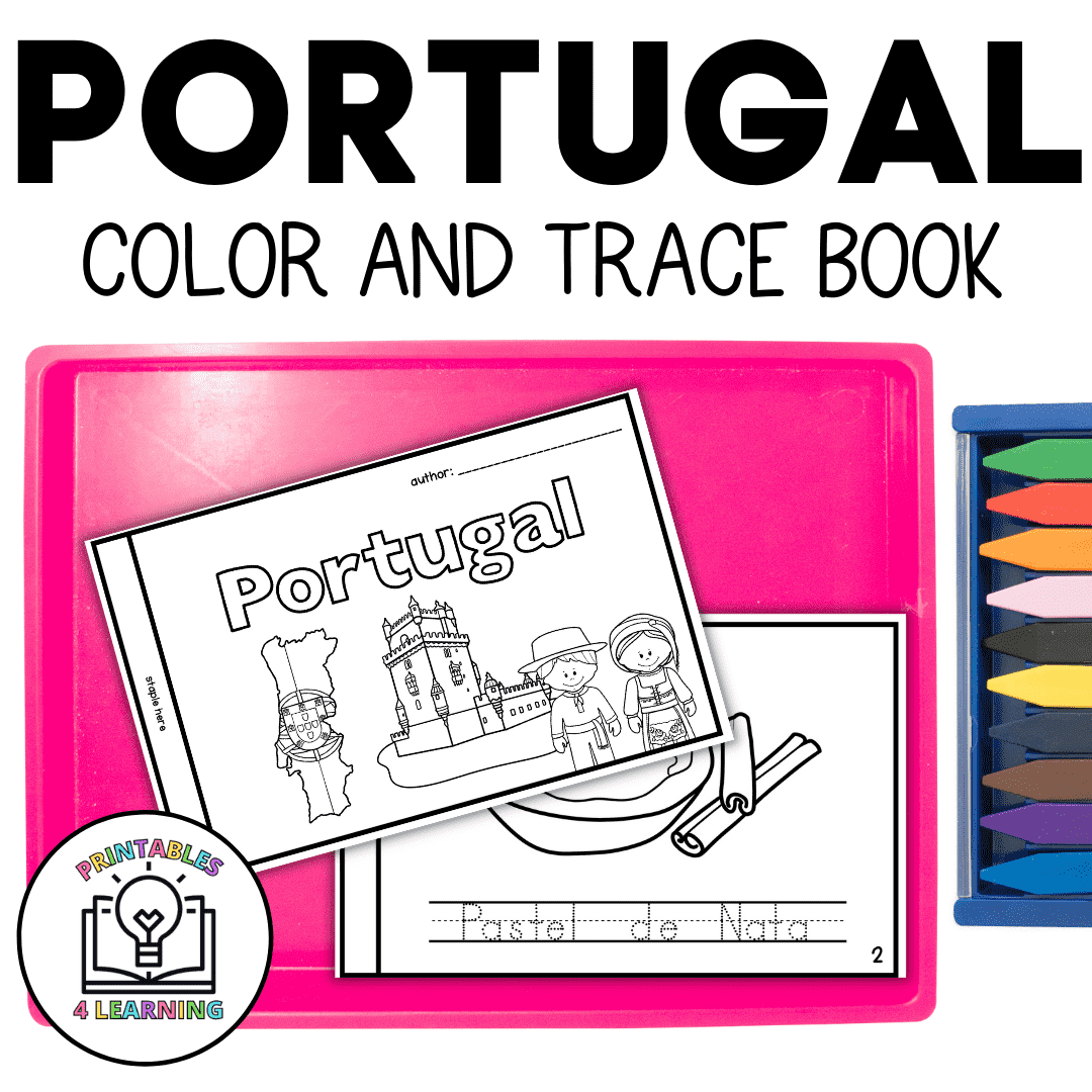 Portugal Color and Trace Book for Kids – Printables 4 Learning