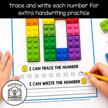 Load image into Gallery viewer, 0-20 Numbers Building Brick Worksheets and Flash Cards
