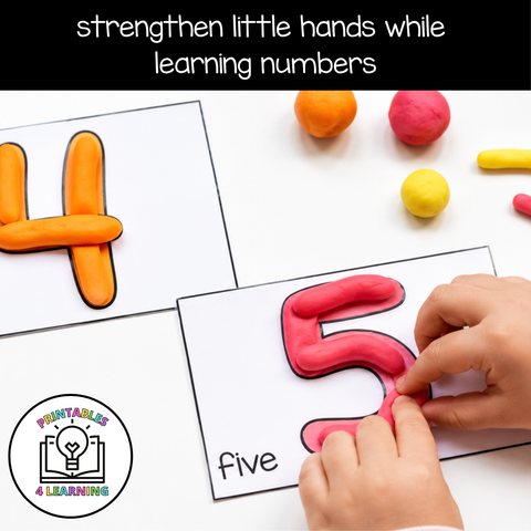 0-20 Numbers Play Dough Task Cards
