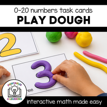 Load image into Gallery viewer, 0-20 Numbers Play Dough Task Cards
