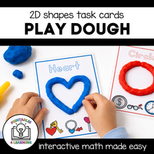 Load image into Gallery viewer, 2D Shapes Play Dough Task Cards
