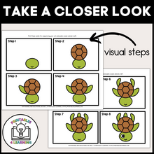 Load image into Gallery viewer, Sea Turtle Cut and Paste Craft with Visual Directions
