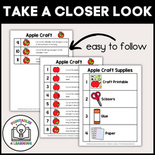 Load image into Gallery viewer, Apple Cut and Paste Craft with Visual Directions
