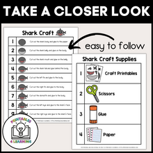 Load image into Gallery viewer, Shark Cut and Paste Craft with Visual Directions
